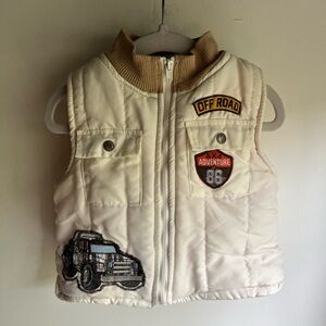 Little Rebels Jeep Puffer Vest for Toddlers with Patches
